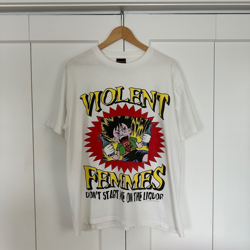 Mens Violent Femmes "Don't Start Me" Band Shirt 1994 Single Stitch BROCKUM Tag